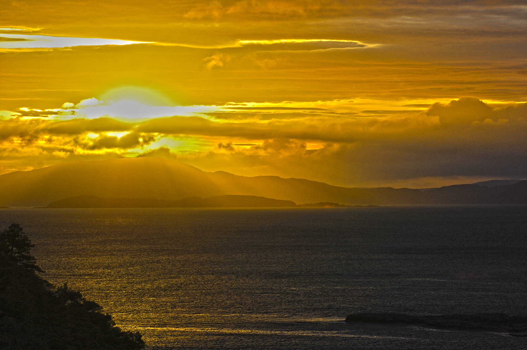 sun rise at Carsaig